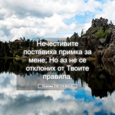 Picture 05 - Псалми 119:110 BULG - Нечестивите поставиха - Bible Verse Picture