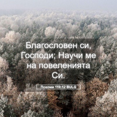 Picture 05 - Псалми 119:12 BULG - Благословен си, Господи; - Bible Verse Picture
