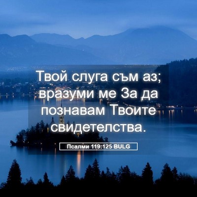 Picture 05 - Псалми 119:125 BULG - Твой слуга съм аз; вразуми - Bible Verse Picture