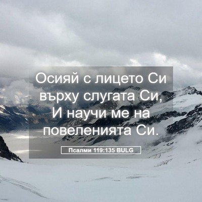 Picture 05 - Псалми 119:135 BULG - Осияй с лицето Си върху - Bible Verse Picture