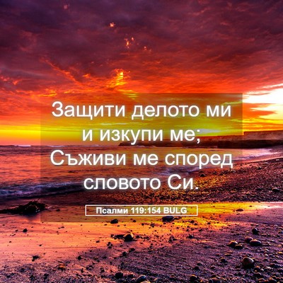 Picture 05 - Псалми 119:154 BULG - Защити делото ми и изкупи - Bible Verse Picture