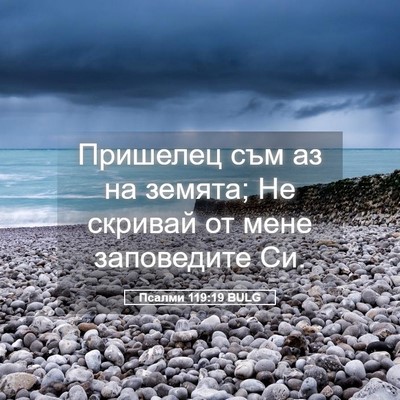 Picture 05 - Псалми 119:19 BULG - Пришелец съм аз на земята; - Bible Verse Picture