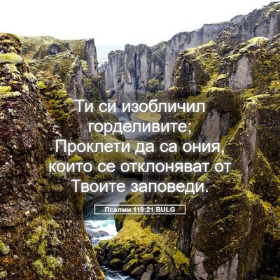 Picture 05 - Псалми 119:21 BULG - Ти си изобличил - Bible Verse Picture