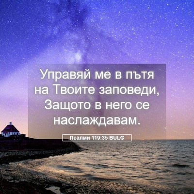 Picture 05 - Псалми 119:35 BULG - Управяй ме в пътя на Твоите - Bible Verse Picture