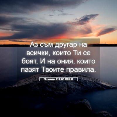 Picture 05 - Псалми 119:63 BULG - Аз съм другар на всички, - Bible Verse Picture