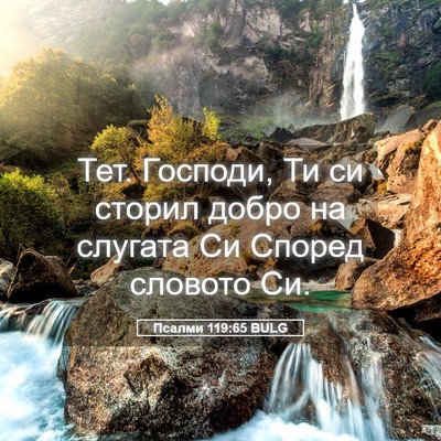 Picture 05 - Псалми 119:65 BULG - Тет. Господи, Ти си сторил - Bible Verse Picture