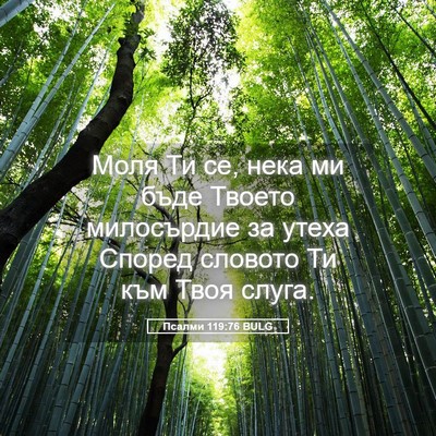 Picture 05 - Псалми 119:76 BULG - Моля Ти се, нека ми бъде - Bible Verse Picture