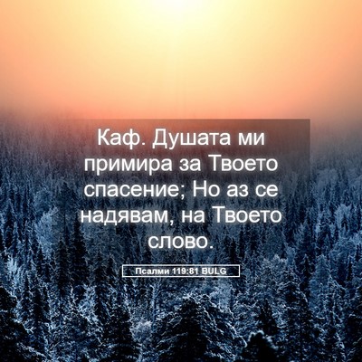 Picture 05 - Псалми 119:81 BULG - Каф. Душата ми примира за - Bible Verse Picture