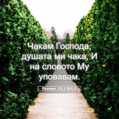 Picture 05 - Псалми 130:5 BULG - Чакам Господа, душата ми - Bible Verse Picture