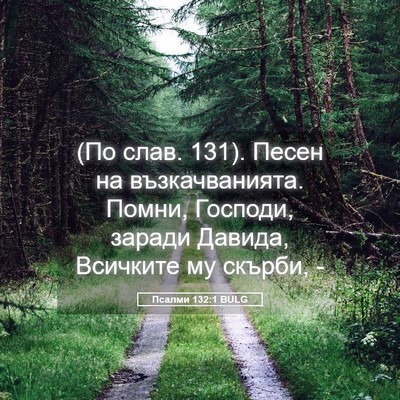 Picture 05 - Псалми 132:1 BULG - (По слав. 131). Песен на - Bible Verse Picture