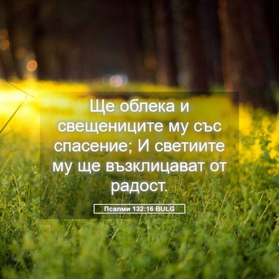 Picture 05 - Псалми 132:16 BULG - Ще облека и свещениците му - Bible Verse Picture