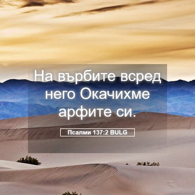 Picture 05 - Псалми 137:2 BULG - На върбите всред него - Bible Verse Picture
