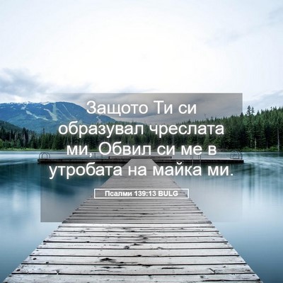 Picture 05 - Псалми 139:13 BULG - Защото Ти си образувал - Bible Verse Picture