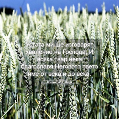 Picture 05 - Псалми 145:21 BULG - Устата ми ще изговарят - Bible Verse Picture
