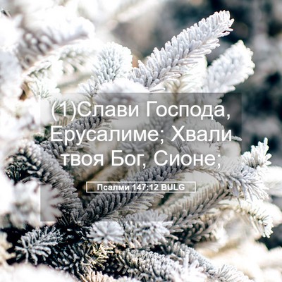 Picture 05 - Псалми 147:12 BULG - (1)Слави Господа, Ерусалиме; - Bible Verse Picture