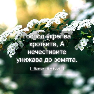 Picture 05 - Псалми 147:6 BULG - Господ укрепва кротките, А - Bible Verse Picture