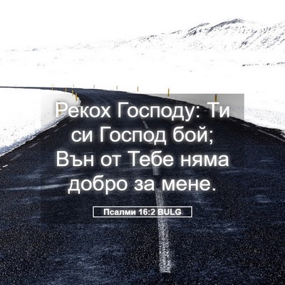 Picture 05 - Псалми 16:2 BULG - Рекох Господу: Ти си Господ - Bible Verse Picture