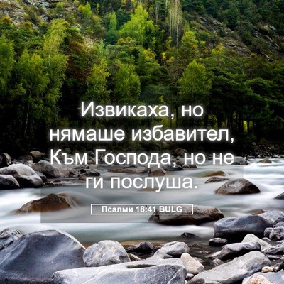 Picture 05 - Псалми 18:41 BULG - Извикаха, но нямаше - Bible Verse Picture