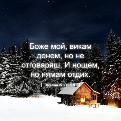 Picture 05 - Псалми 22:2 BULG - Боже мой, викам денем, но не - Bible Verse Picture