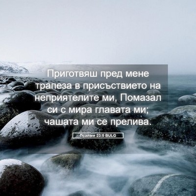 Picture 05 - Псалми 23:5 BULG - Приготвяш пред мене - Bible Verse Picture