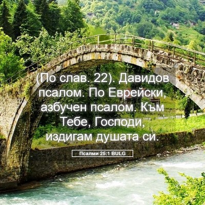 Picture 05 - Псалми 25:1 BULG - (По слав. 22). Давидов псалом. - Bible Verse Picture