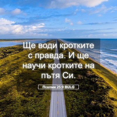 Picture 05 - Псалми 25:9 BULG - Ще води кротките с правда. - Bible Verse Picture
