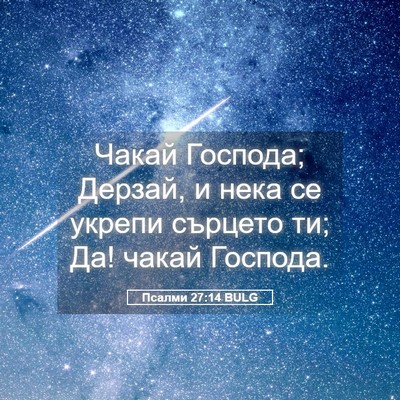 Picture 05 - Псалми 27:14 BULG - Чакай Господа; Дерзай, и - Bible Verse Picture