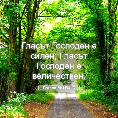Picture 05 - Псалми 29:4 BULG - Гласът Господен е силен; - Bible Verse Picture
