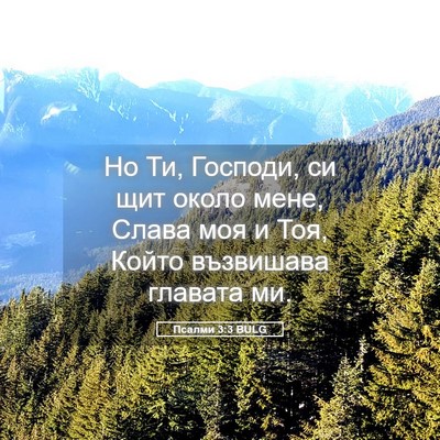 Picture 05 - Псалми 3:3 BULG - Но Ти, Господи, си щит около - Bible Verse Picture