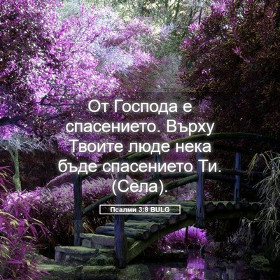 Picture 05 - Псалми 3:8 BULG - От Господа е спасението. - Bible Verse Picture