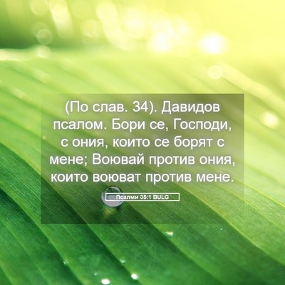Picture 05 - Псалми 35:1 BULG - (По слав. 34). Давидов псалом. - Bible Verse Picture
