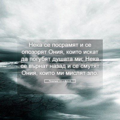 Picture 05 - Псалми 35:4 BULG - Нека се посрамят и се - Bible Verse Picture