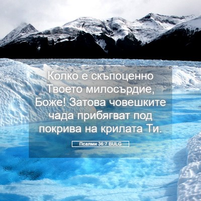 Picture 05 - Псалми 36:7 BULG - Колко е скъпоценно Твоето - Bible Verse Picture