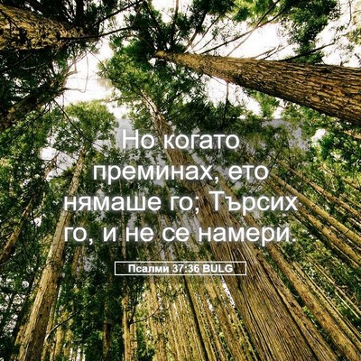 Picture 05 - Псалми 37:36 BULG - Но когато преминах, ето - Bible Verse Picture