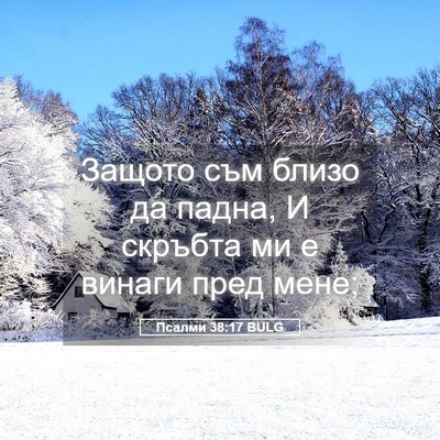 Picture 05 - Псалми 38:17 BULG - Защото съм близо да падна, - Bible Verse Picture