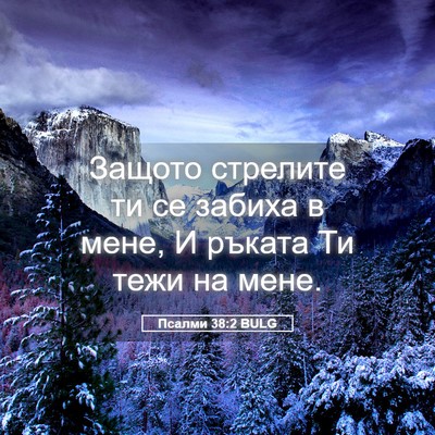 Picture 05 - Псалми 38:2 BULG - Защото стрелите ти се - Bible Verse Picture