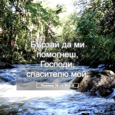 Picture 05 - Псалми 38:22 BULG - Бързай да ми помогнеш, - Bible Verse Picture