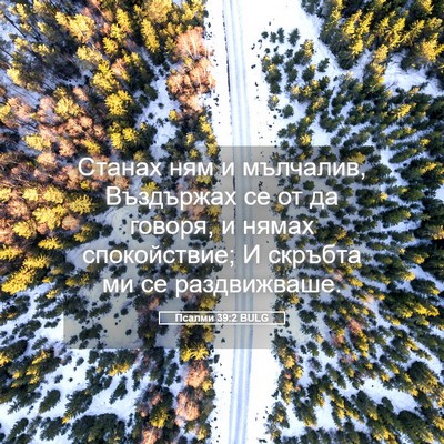 Picture 05 - Псалми 39:2 BULG - Станах ням и мълчалив, - Bible Verse Picture