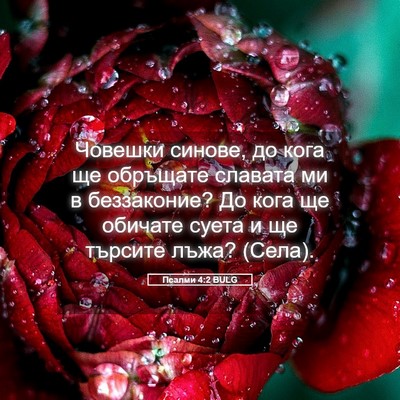 Picture 05 - Псалми 4:2 BULG - Човешки синове, до кога ще - Bible Verse Picture