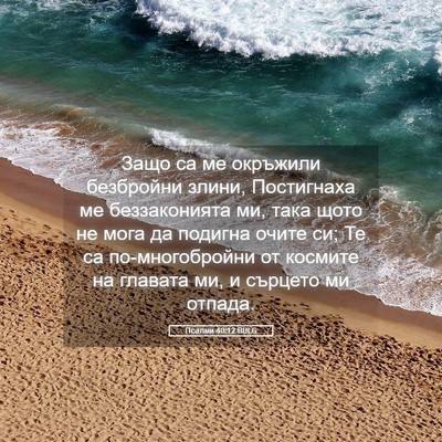 Picture 05 - Псалми 40:12 BULG - Защо са ме окръжили - Bible Verse Picture