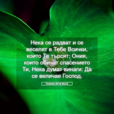Picture 05 - Псалми 40:16 BULG - Нека се радват и се веселят - Bible Verse Picture