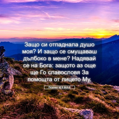 Picture 05 - Псалми 42:5 BULG - Защо си отпаднала душо моя? - Bible Verse Picture