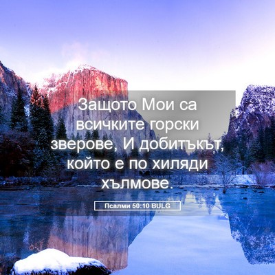 Picture 05 - Псалми 50:10 BULG - Защото Мои са всичките - Bible Verse Picture