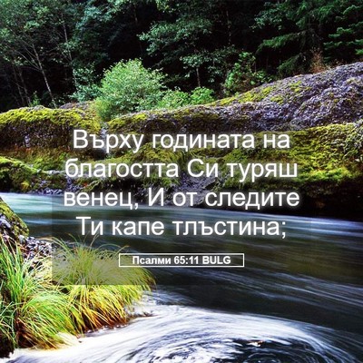 Picture 05 - Псалми 65:11 BULG - Върху годината на - Bible Verse Picture