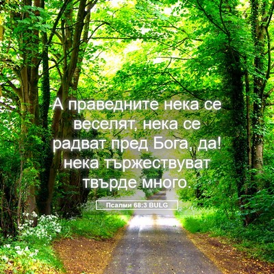 Picture 05 - Псалми 68:3 BULG - А праведните нека се - Bible Verse Picture