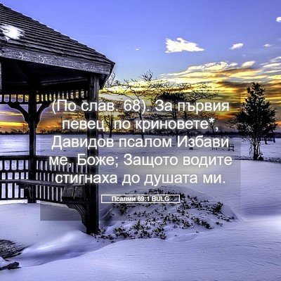Picture 05 - Псалми 69:1 BULG - (По слав. 68). За първия - Bible Verse Picture
