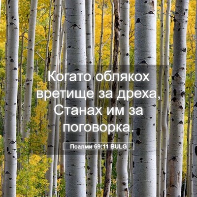 Picture 05 - Псалми 69:11 BULG - Когато облякох вретище за - Bible Verse Picture