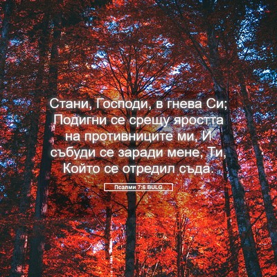Picture 05 - Псалми 7:6 BULG - Стани, Господи, в гнева Си; - Bible Verse Picture