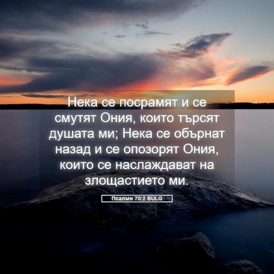 Picture 05 - Псалми 70:2 BULG - Нека се посрамят и се - Bible Verse Picture