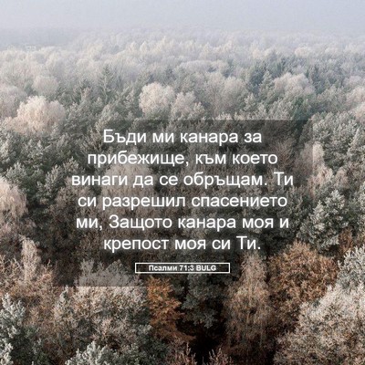 Picture 05 - Псалми 71:3 BULG - Бъди ми канара за - Bible Verse Picture